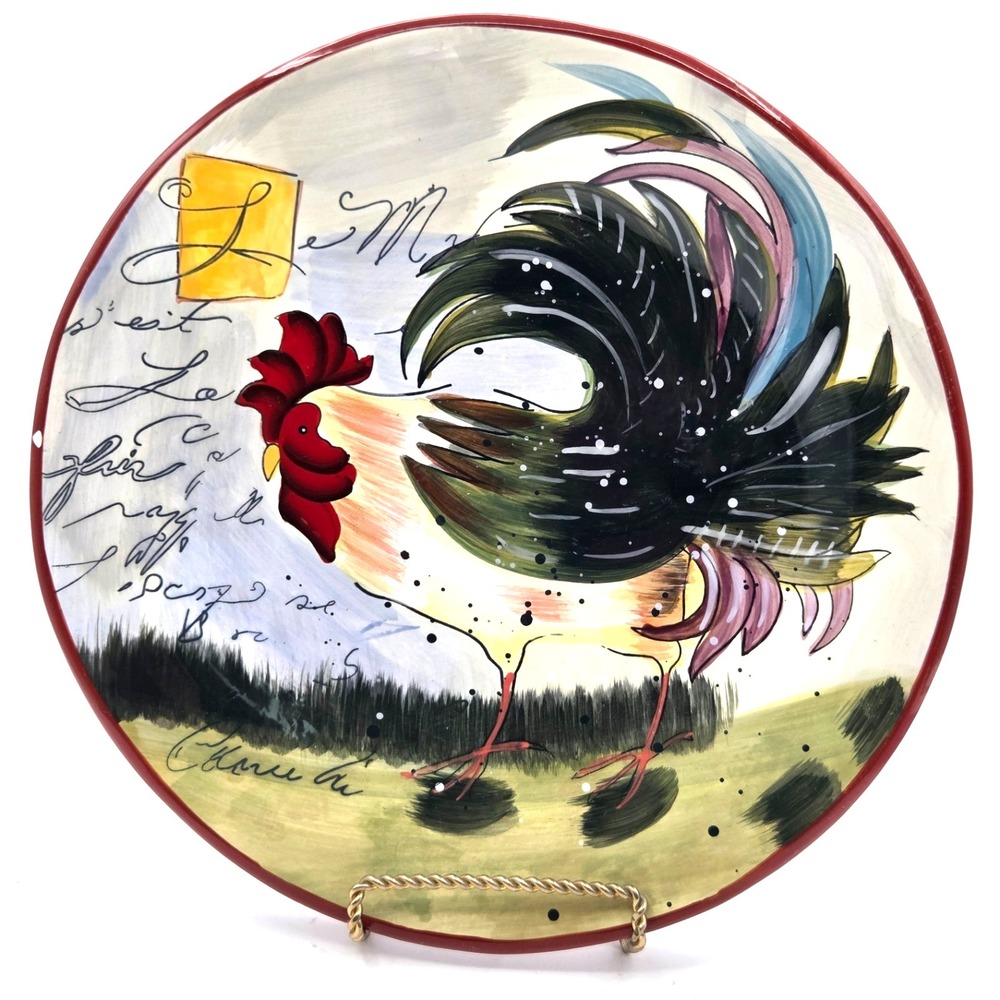 Le Rooster by Certified International Susan Winget Dinner Plate 11"